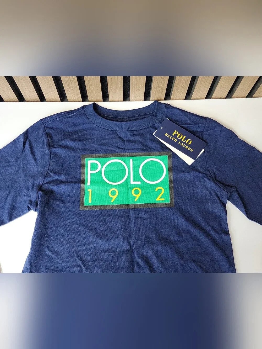 NWT Polo Ralph Lauren Graphic 1992 Long sleeve Shirt Kids Size 5